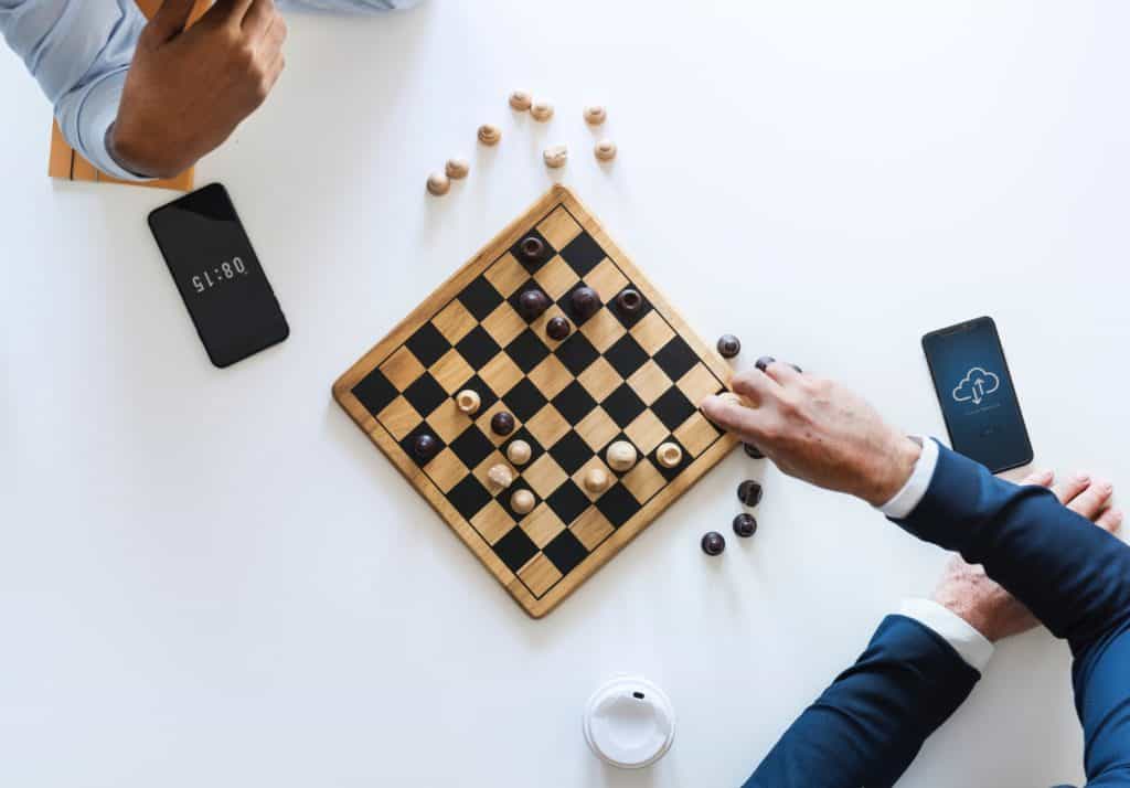 two men playing chess